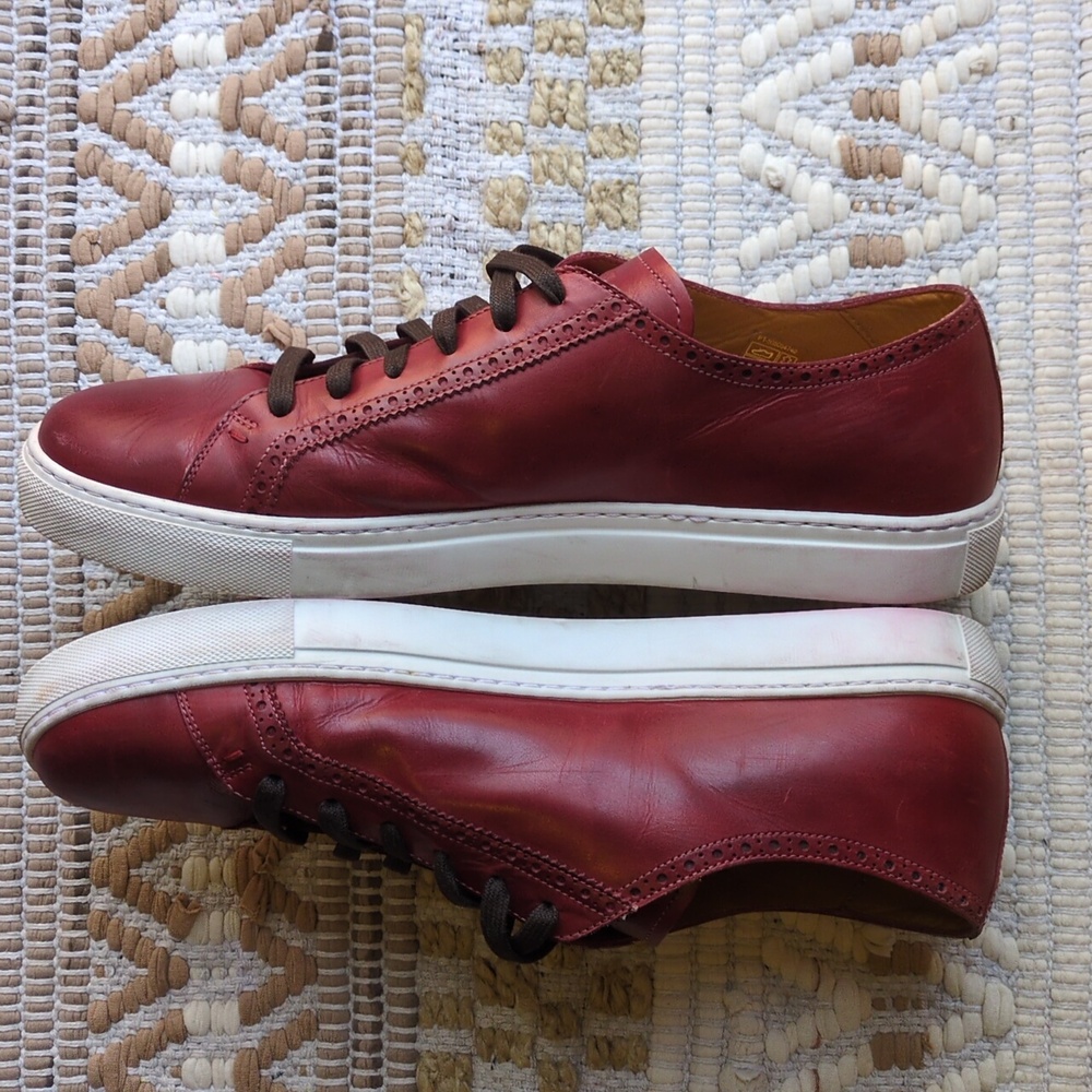 Magnanni Costa Lo Tinto Red Leather Sneakers Men's 13 - Picture 13 of 17